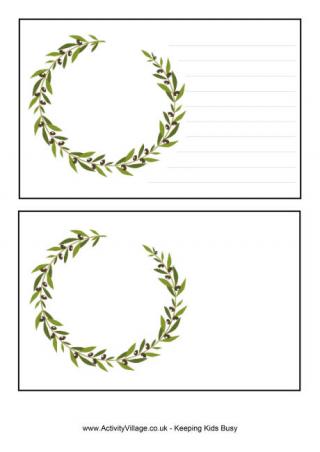 Olive Wreath Note Cards