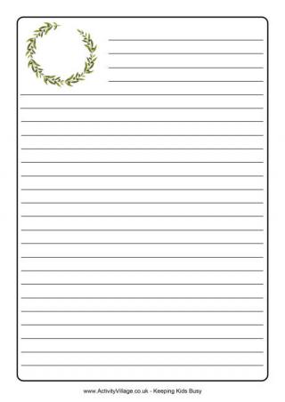 Olive Wreath Notebooking Page