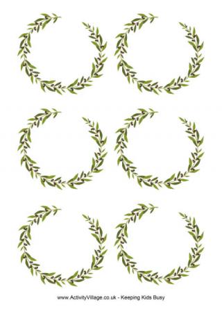 Olive Wreath Writing Frames