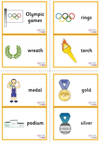 Olympic Flash Cards - Large