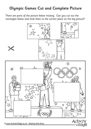 Olympic Games Cut and Complete the Picture