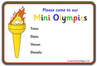Olympic Games Event Printables