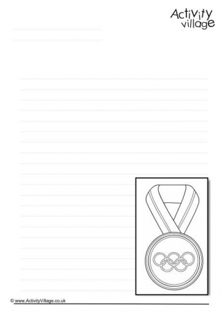 Olympic Medal Writing Page