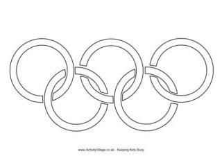 Olympic Rings Colouring Page
