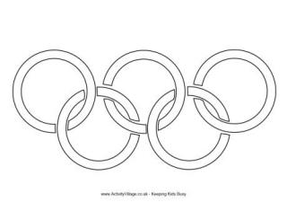 Olympic Rings Colouring Page