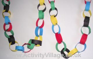 Olympic Ring Paper Chain