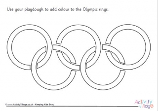 Olympic Rings Playdough Mat