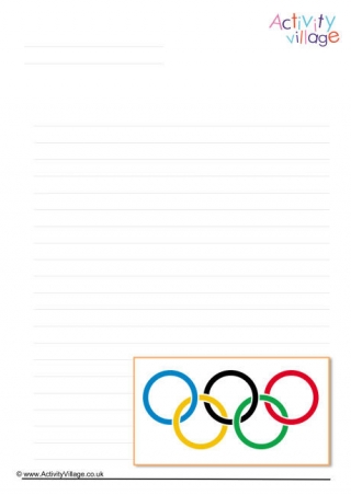 Olympic Rings Writing Page