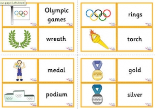 Olympic Vocabulary Matching Cards