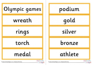 Olympic Word Cards