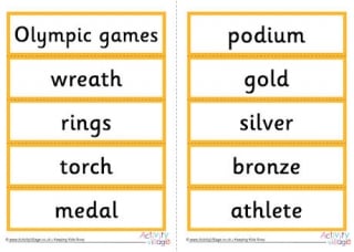 Olympic Word Cards
