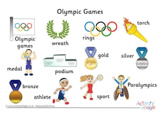  Olympic Word Mat