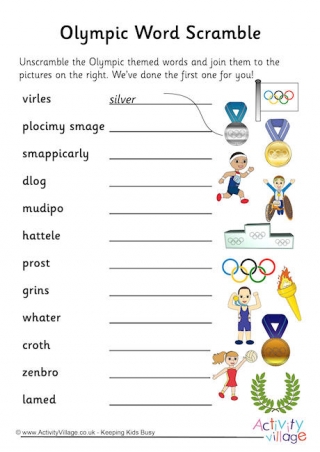 Olympic Word Scramble