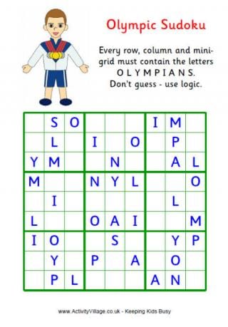 Olympic Word Sudoku Difficult