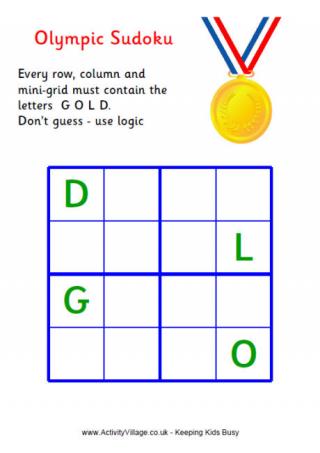 Olympic Word Sudoku Easy