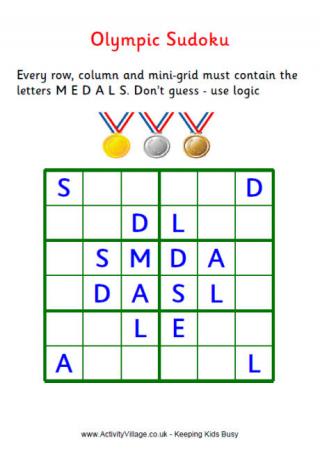 Olympic Word Sudoku Medium