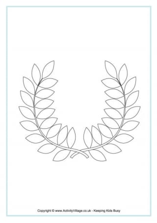 Olympic Wreath Colouring Page
