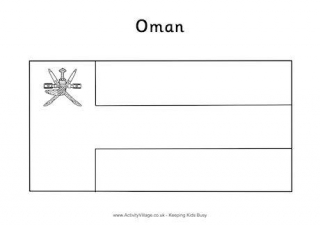 Oman Flag Colouring Page