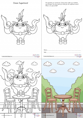 Onion Superhero Colouring Set