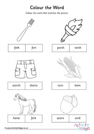 Or Digraph Colour The Word