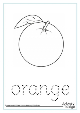 Orange Word Tracing
