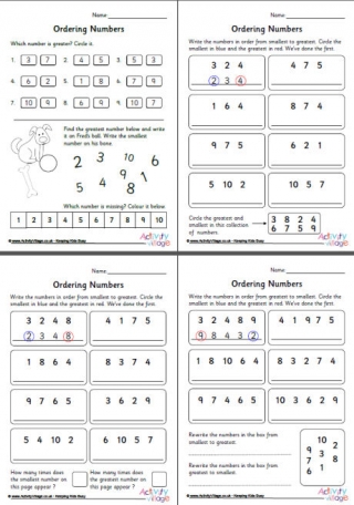 Ordering Numbers to 10