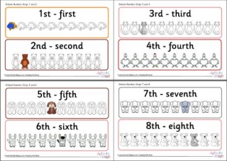 Ordinal Number Strips