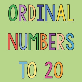 Ordinal Numbers to 20