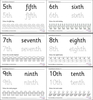 Ordinal Number Worksheets