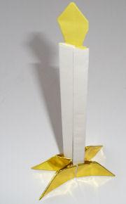 Origami Candle And Candleholder