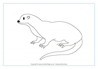 Otter Colouring Page