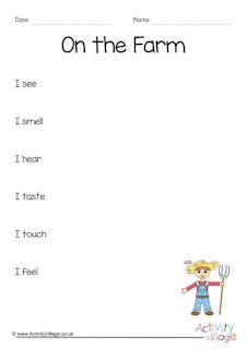 Out and About Sensory Poem Printables