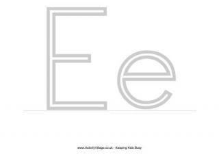 Outline Alphabet E