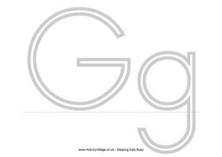 Outline Alphabet G