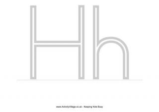 Outline Alphabet H