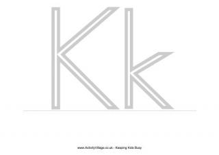 Outline Alphabet K