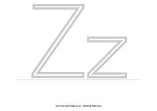 Outline Alphabet Z