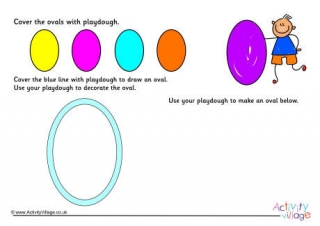 Oval Shape Playdough Mat