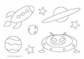 Ovals Colouring Page