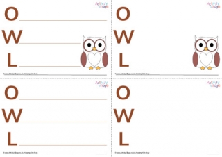 Owl Acrostic Poem Printable 2