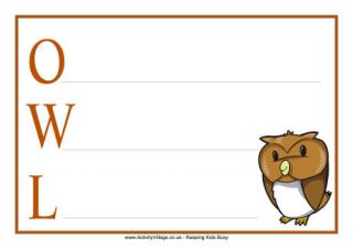 Owl Acrostic Poem Printable