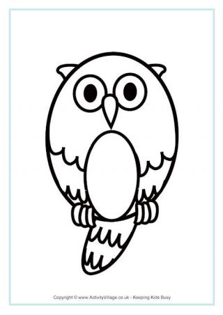 Owl Colouring Page 2