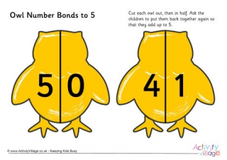 Owl Number Bonds to 5 Digits