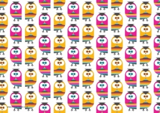 Owl Scrapbook Paper 1