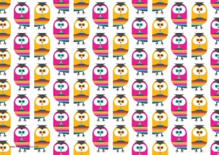 Owl Scrapbook Paper 1