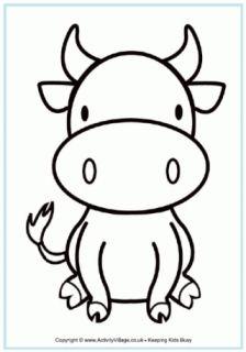 Ox Colouring Pages