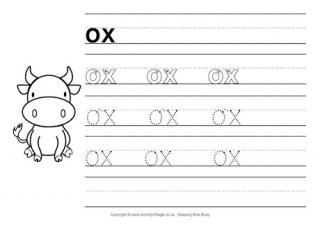 Ox Handwriting Worksheet