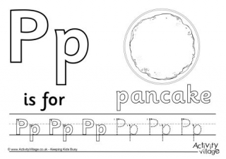 P is for Pancake Worksheet