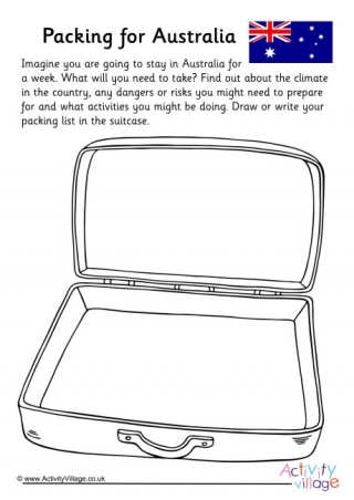 Packing For Australia Worksheet
