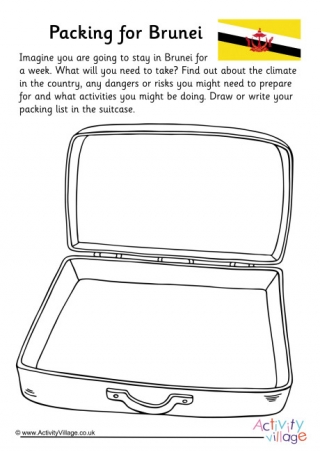 Packing For Brunei Worksheet